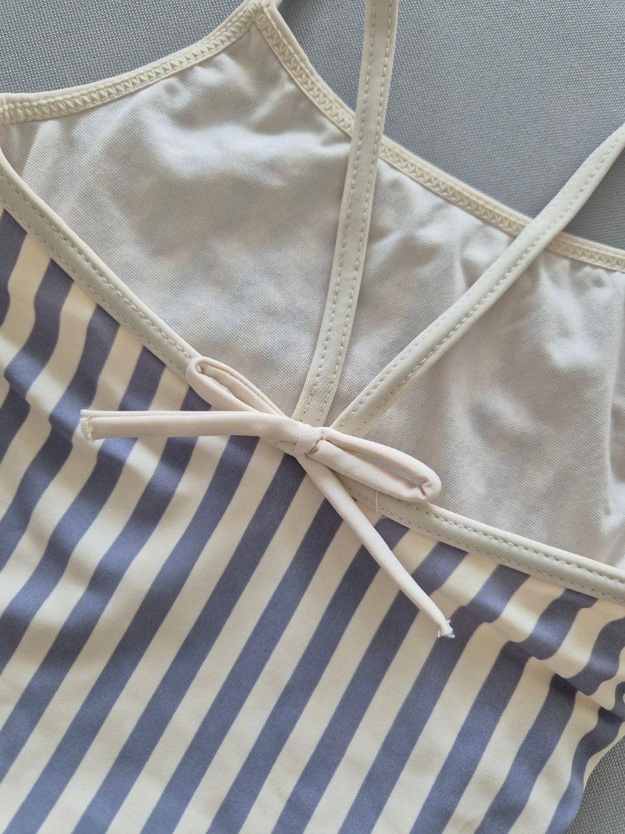 Badeanzug gestreift blau-weiss 3