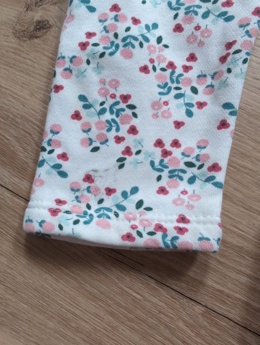 Gefüttertes Langarmkleid mit Blumenmuster 2