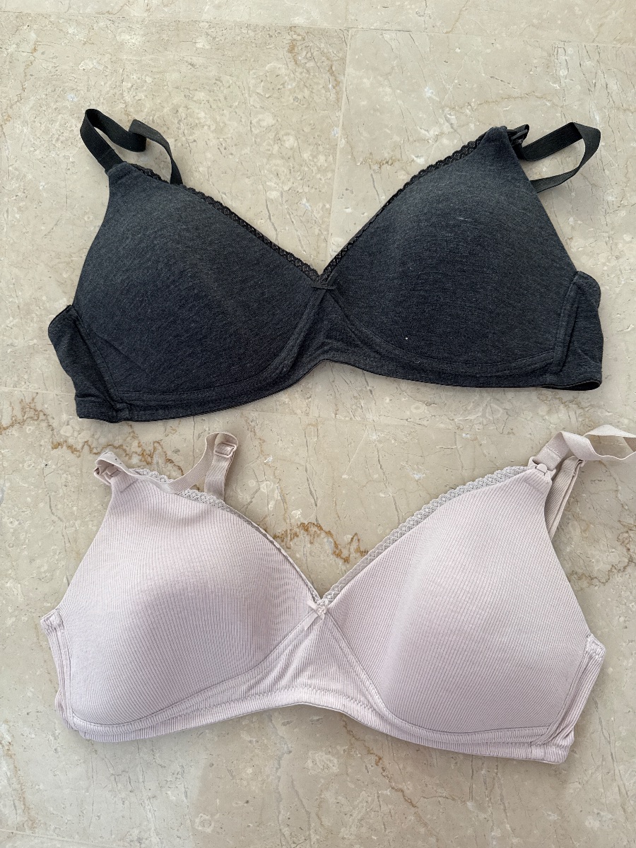 2er Set Still-BHs schwarz und rosa 75D (H&M)