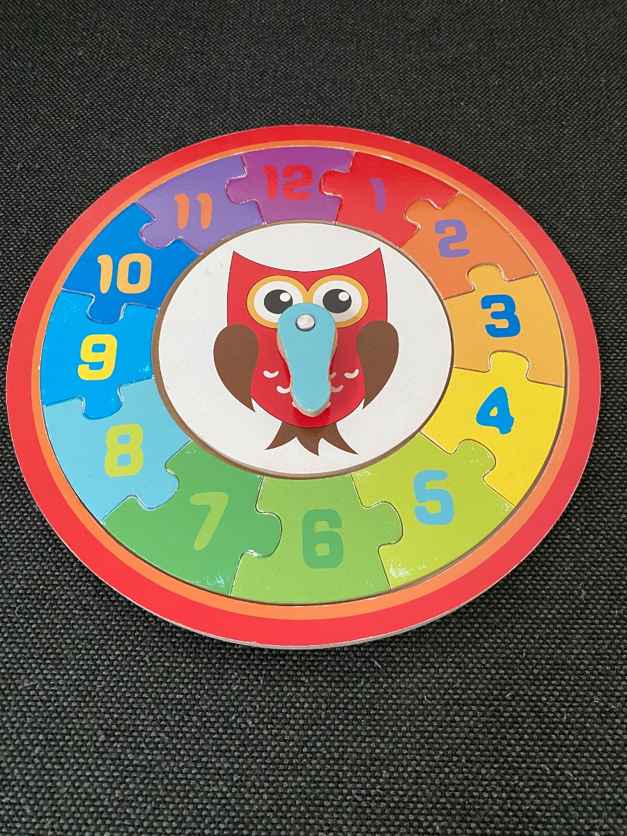 Puzzle Lernuhr Eule
