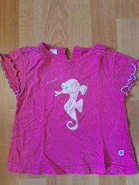 Magentafarbenes T-Shirt mit Seepferdchen-Druck 1