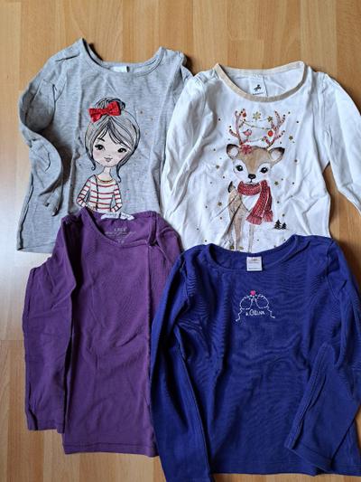 4er Set Langarm-Shirts Mädchen