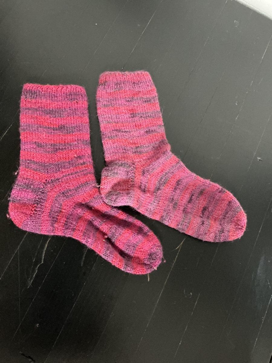 Stricksocken pink