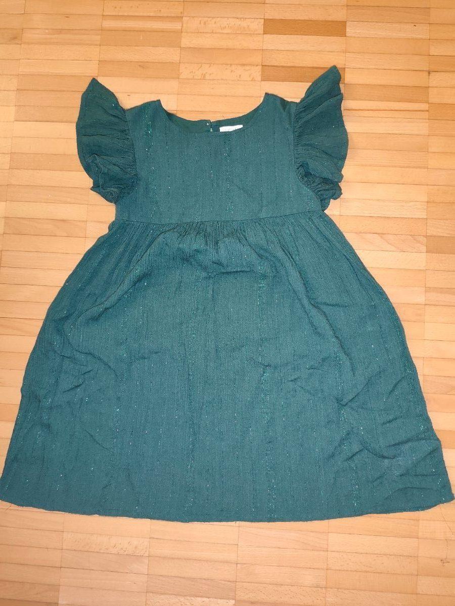 Kleid mit Glitzerfäden, grün Gr. 104 (next)