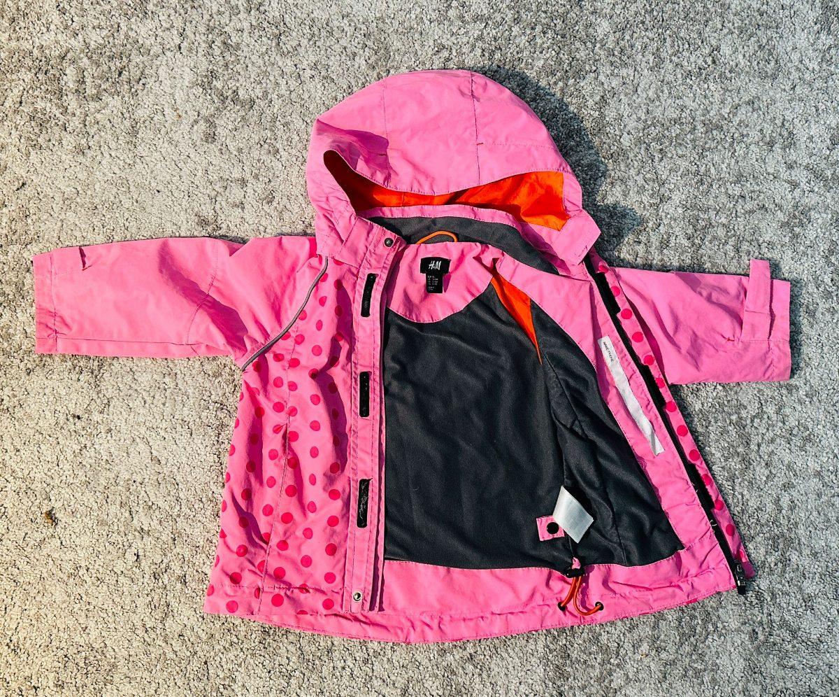 Regenjacke mit Kapuze in Pink