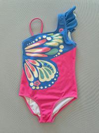 Badeanzug Schmetterling pink-blau 2
