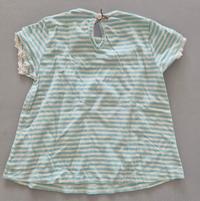 Gestreiftes T-Shirt mit Spitze 3