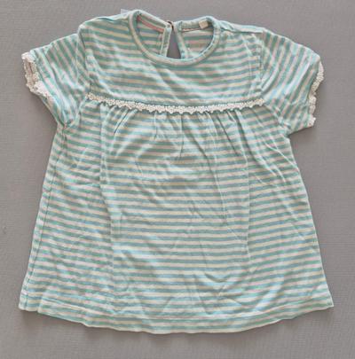 Gestreiftes T-Shirt mit Spitze