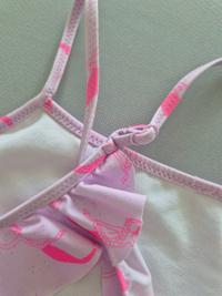 Badeanzug mit Rüschen, rosa mit pink Muster 4