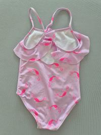 Badeanzug mit Rüschen, rosa mit pink Muster 3