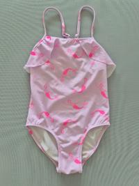 Badeanzug mit Rüschen, rosa mit pink Muster 1
