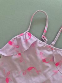 Badeanzug mit Rüschen, rosa mit pink Muster 2