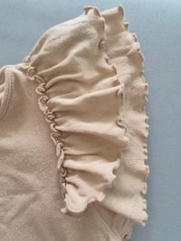Rüschenärmel T-Shirt beige 4