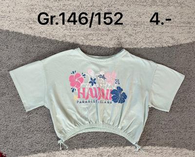 T-Shirt weiss mit Blumenmotiv HAWAII gr. 146/152