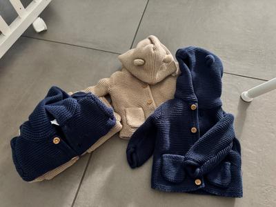 Cardigan und Jacken Set, Navy und Beige