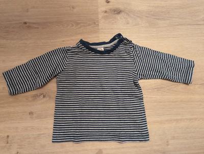 Gestreiftes Langarm-Shirt dunkelblau