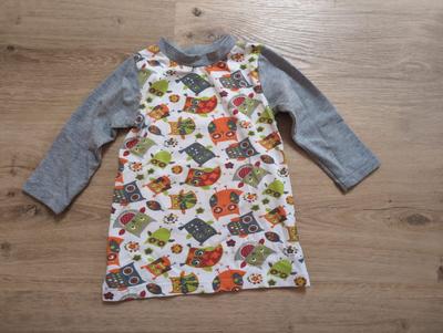 Langarm Kleidchen mit Eulen-Print