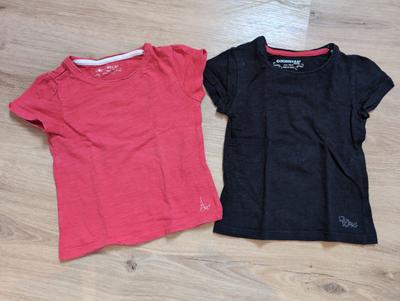 2er Set T-Shirts Rot und Schwarz