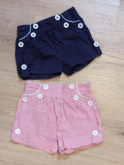 Shorts Set Marine und Rot Weiss
