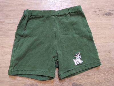 Shorts mit Hunde-Motiv grün