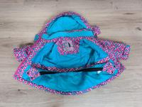 Winterjacke mit buntem Muster pink/türkis 3