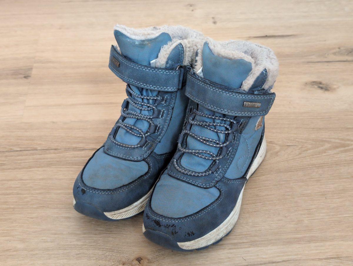 Winterstiefel blau mit Fleecefutter