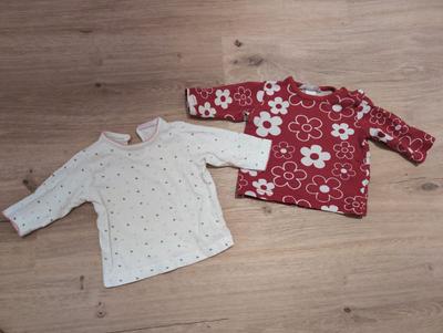 2er Set Langarm-Shirts mit Blumenmuster