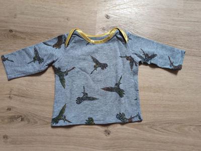 Langarm-Shirt mit Vögel-Print