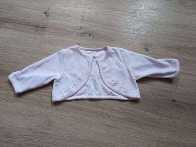 Cardigan rosa mit Blütenstickerei