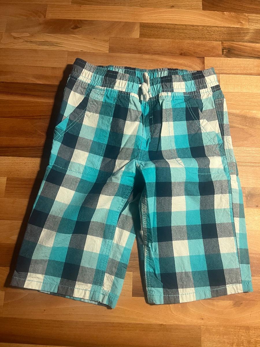 Karierte Shorts Türkis