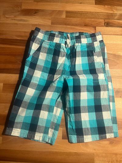Karierte Shorts Türkis