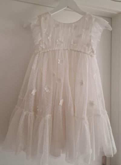 Festliches Kleid mit Bolero creme